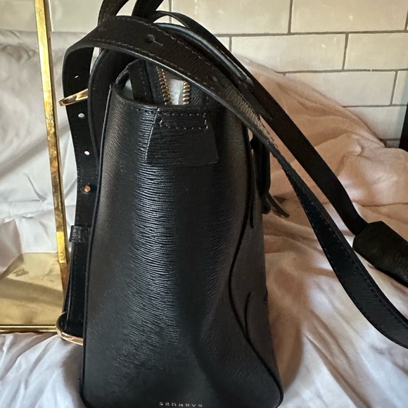 Senreve Black Midi Maestra Bag with Structured Design. Like bee - Picture 8 of 15